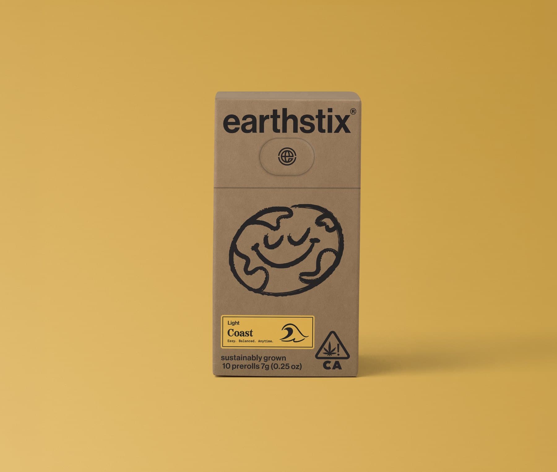 Earthstix Coast pack on a yellow background